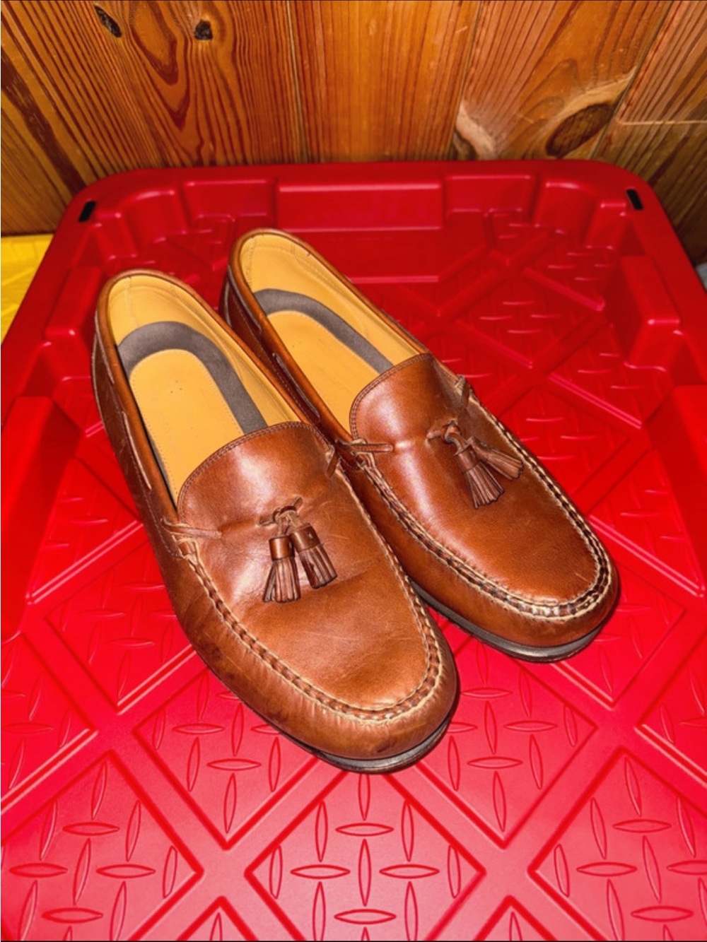 Rockport Men's Tassel Loafers in Cognac Brown